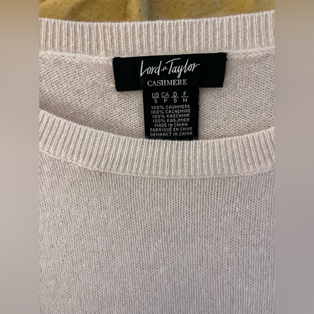 Cream Cashmere sweater, worn once. Size small.